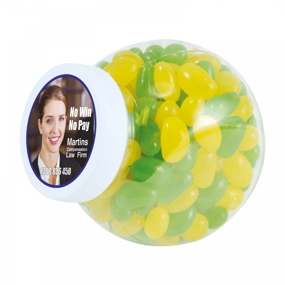 Corporate Colour Mini Jelly Beans in Container 