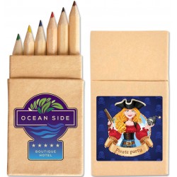 Mini Coloured Pencils in Cardboard Box